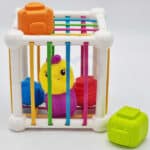 WOOPIE BABY Elastyczna Kostka Sensoryczna Sorter dla Dzieci Zwierzątka + Grzechotka 7 el. - 004