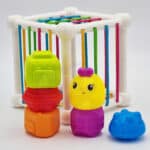 WOOPIE BABY Elastyczna Kostka Sensoryczna Sorter dla Dzieci Zwierzątka + Grzechotka 7 el. - 005