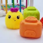 WOOPIE BABY Elastyczna Kostka Sensoryczna Sorter dla Dzieci Zwierzątka + Grzechotka 7 el. - 009
