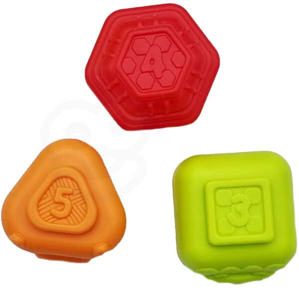 WOOPIE BABY Elastyczna Kostka Sensoryczna Sorter dla Dzieci Zwierzątka + Grzechotka 7 el. - 010