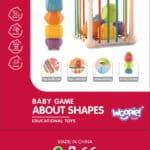 WOOPIE BABY Elastyczna Kostka Sensoryczna Sorter dla Dzieci Zwierzątka + Grzechotka 7 el. - 013