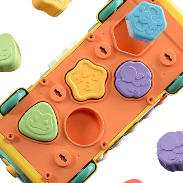 WOOPIE BABY Interaktywny Autobus Montessori Edukacyjny 6w1 Młoteczek Cymbałki +18 m - 006