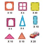 WOOPIE Magnetyczne Klocki Konstrukcyjne 7,5 cm Parking 112 el - 003