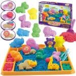 WOOPIE Piasek Kinetyczny 1,2 kg Zestaw XL ZOO Stolik z Foremkami - 001