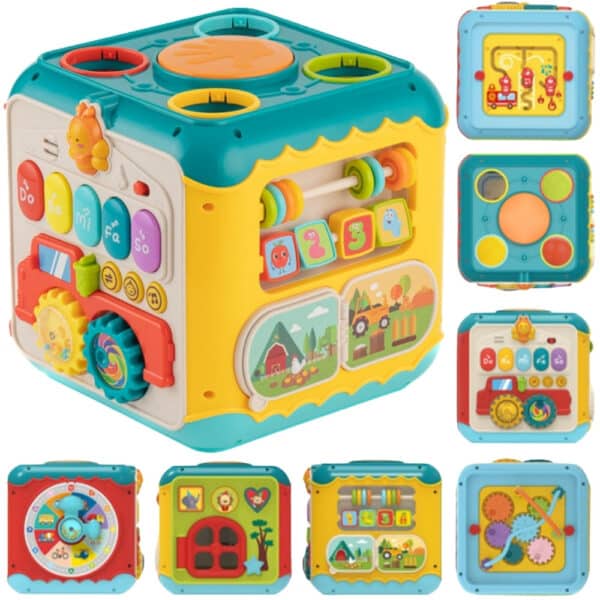 WOOPIE BABY Wielofunkcyjna Kostka Aktywności Montessori 6w1 - 18m+ - 001