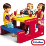 LITTLE TIKES Stół Stolik Piknikowy Czerwono Żółto Niebieski - 001