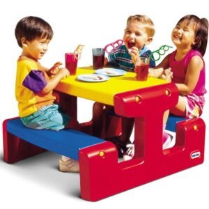 LITTLE TIKES Stół Stolik Piknikowy Czerwono Żółto Niebieski - 002