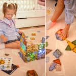 WOOPIE Klocki Magnetyczne Konstrukcyjne Świecące 3D Świat Zwierząt 124el. - 005