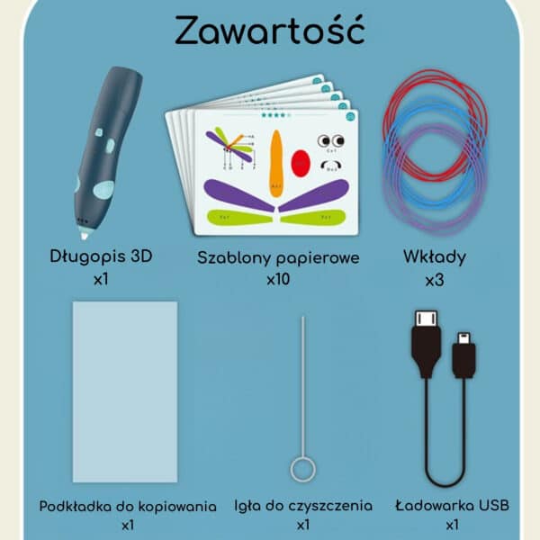 WOOPIE 3D Drukarka-Długopis Pen Bezpieczny Wkłady Usb - 004