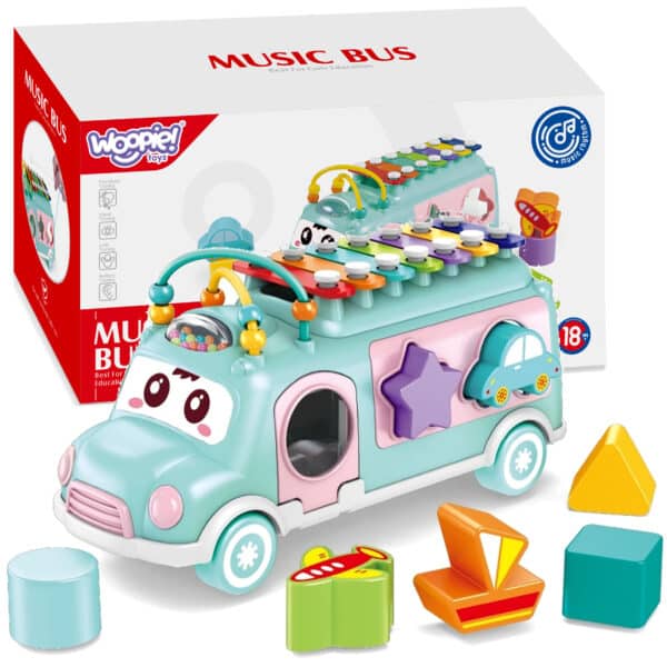 WOOPIE BABY Samochodzik Muzyczny Sorter z Cymbałkami Zielony - 001
