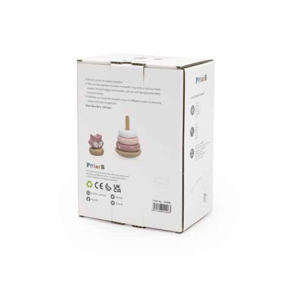 VIGA PolarB Drewniana Piramidka Edukacyjna - Lisek - 010