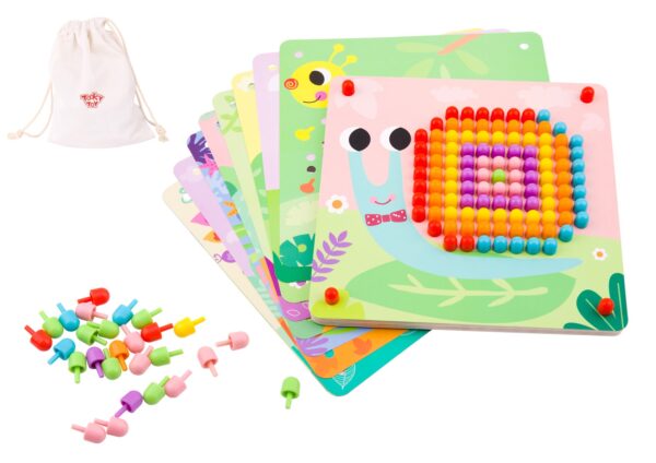 TOOKY TOY Układanka z Pinezkami Kołki Wpinaczka - 012