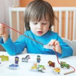 VIGA Drewniana Przeplatanka Klocki Farma do Nawlekania Montessori - 002
