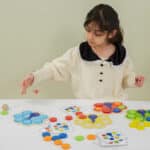 VIGA Drewniana Gra Dopasuj Kolory Pawi Ogon Montessori + Karty - 004