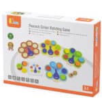 VIGA Drewniana Gra Dopasuj Kolory Pawi Ogon Montessori + Karty - 008