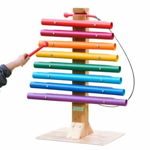 MASTERKIDZ Tęczowa Wieża Muzyczna Dzwonki Rurowe Cymbałki - 001