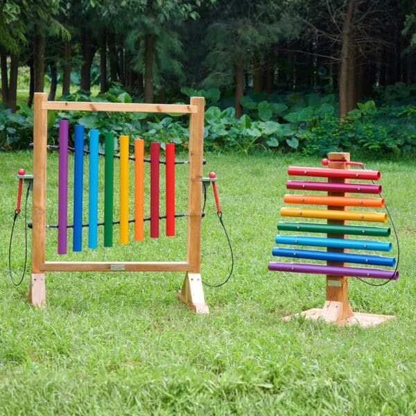 MASTERKIDZ Tęczowa Wieża Muzyczna Dzwonki Rurowe Cymbałki - 002