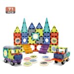 WOOPIE Klocki Magnetyczne 3D Zestaw Zamek Pojazdy 71el. - 002