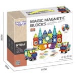 WOOPIE Klocki Magnetyczne 3D Zestaw Zamek Pojazdy 71el. - 006