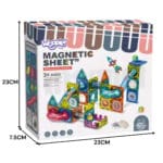 WOOPIE Klocki Magnetyczne Konstrukcyjne 3D Zestaw Edukacyjny Tor Kulkowy 42 el. - 005