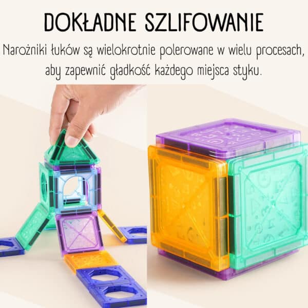 WOOPIE Klocki Magnetyczne Konstrukcyjne 3D Zestaw Edukacyjny Zamek Pojazdy110el.. - 002