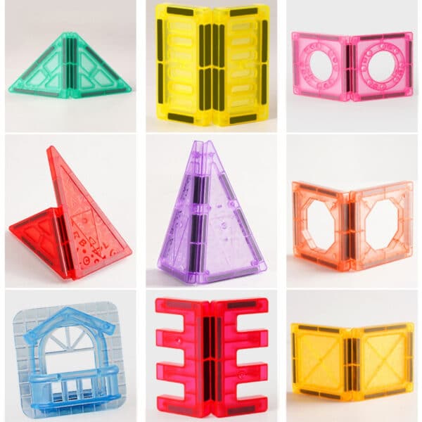 WOOPIE Klocki Magnetyczne Konstrukcyjne 3D Zestaw Edukacyjny Zamek Pojazdy110el.. - 006