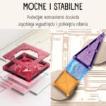 WOOPIE Klocki Magnetyczne Konstrukcyjne 3D Zestaw Edukacyjny Zamek Pojazdy110el.. - 007
