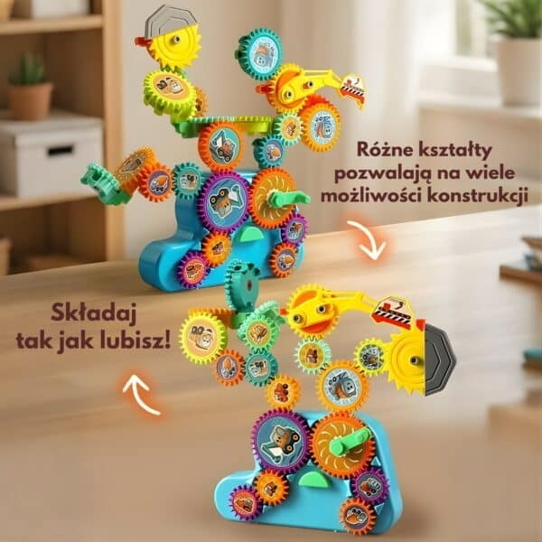 WOOPIE Interaktywne Klocki Konstrukcyjne Zębatki 18 el. - 004