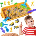 WOOPIE Zestaw Piasek Kinetyczny Plac Budowy w Walizce Pojazdy 1kg - 001