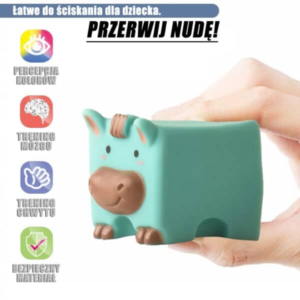 WOOPIE BABY Klocki Sensoryczne Układanka do Ściskania Dźwięk Nauka Liczenia 12 el. - 003