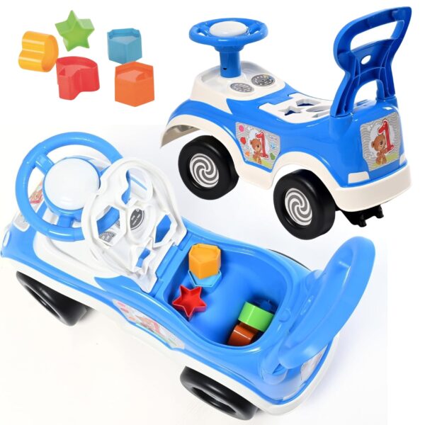 WOOPIE Jeździk 4w1 Sorter Pchacz Chodzik + Klakson Schowek - 003