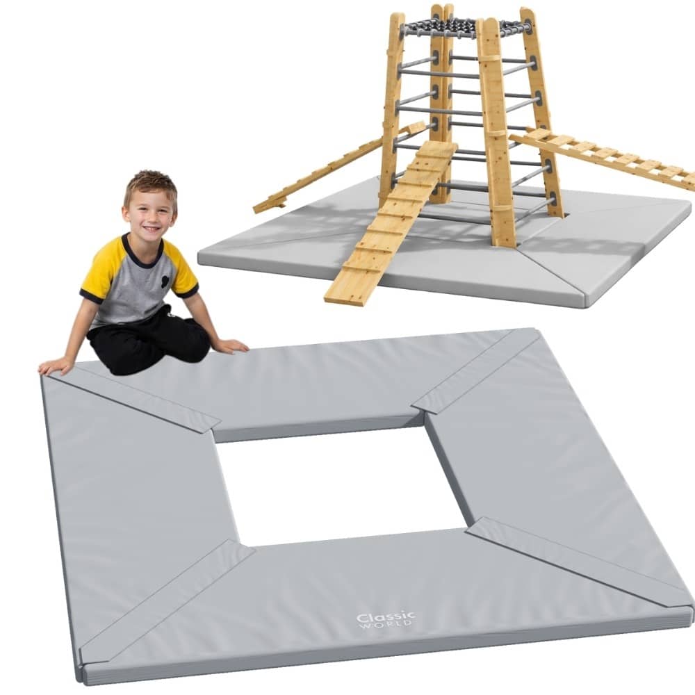 CLASSIC WORLD EDU Materac Gimnastyczny Mata Ochronna Trapezowa pod Wieżę Zewnętrzna - 001