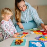 WOOPIE GREEN Układanka Drewniana Klocki Zwierzątka Montessori FSC 34el. - 002