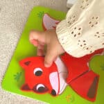 WOOPIE GREEN Układanka Drewniana Klocki Zwierzątka Montessori FSC 34el. - 005