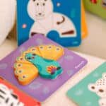 WOOPIE GREEN Układanka Drewniana Klocki Zwierzątka Montessori FSC 34el. - 006