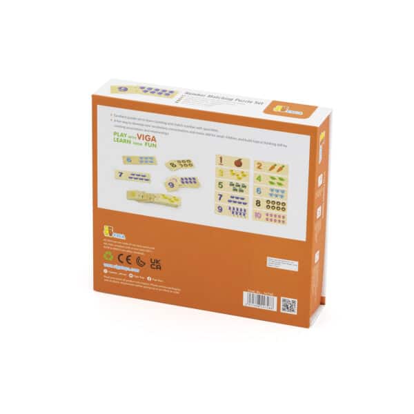 Nauka Liczenia i Cyfr Puzzle Drewniane 20 el. Viga Montessori - 007