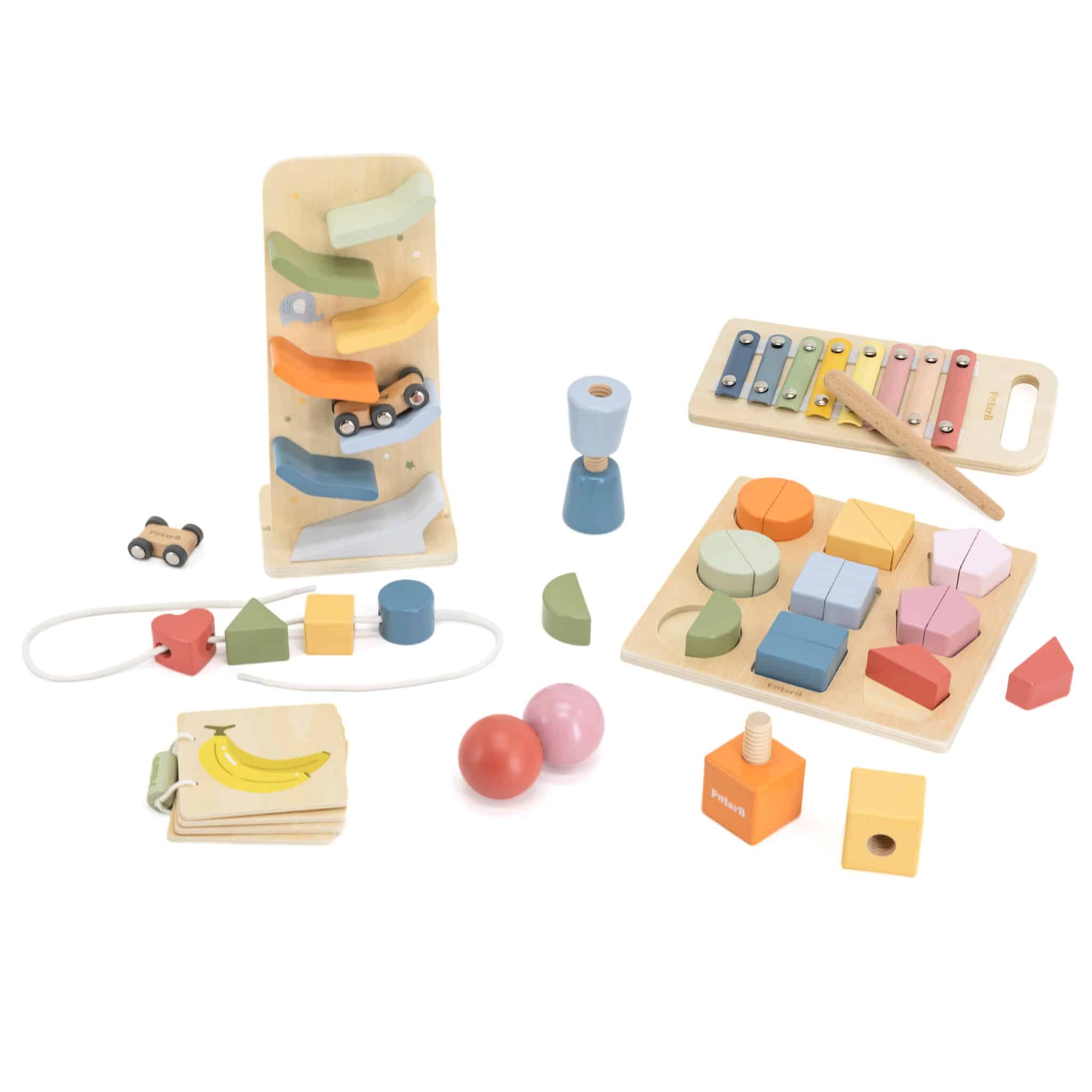 Drewniany Box Edukacyjny Viga 18-24m – Zestaw Sensoryczny Montessori - 006