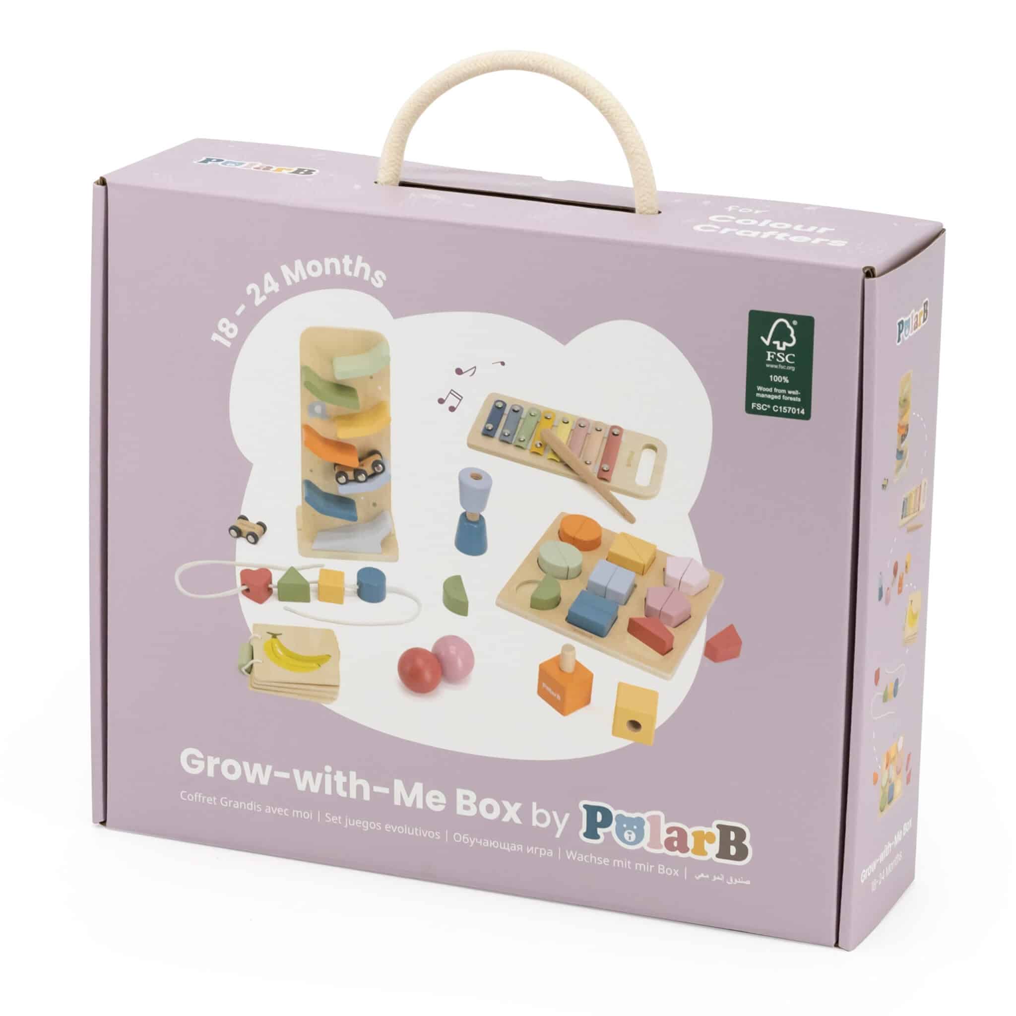 Drewniany Box Edukacyjny Viga 18-24m – Zestaw Sensoryczny Montessori - 013