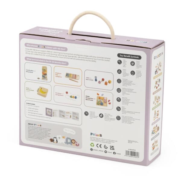 Drewniany Box Edukacyjny Viga 18-24m – Zestaw Sensoryczny Montessori - 014