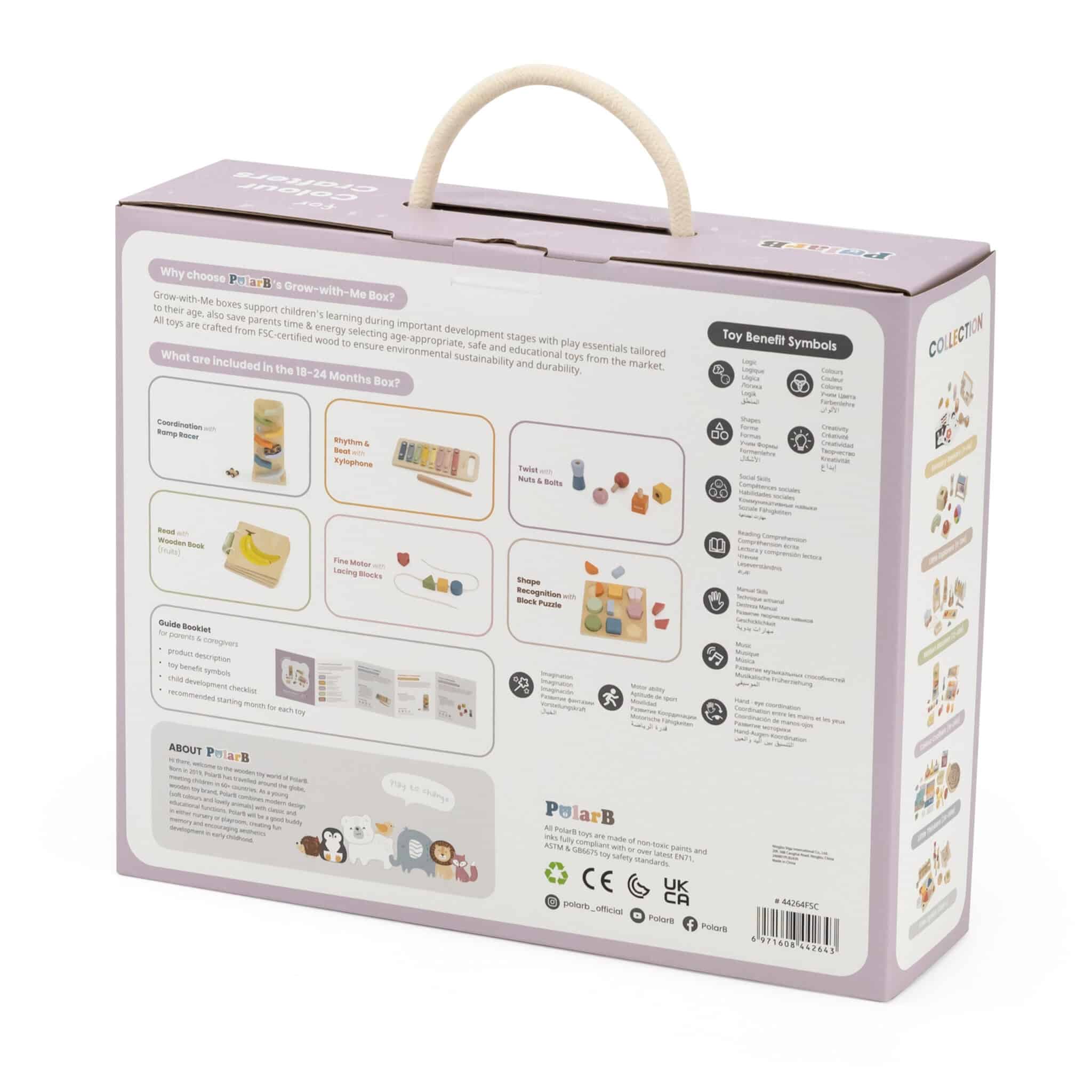 Drewniany Box Edukacyjny Viga 18-24m – Zestaw Sensoryczny Montessori - 014