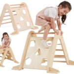VIGA Drewniana Drabinka Pikler Trójkąt Wspinaczkowy Montessori - 001