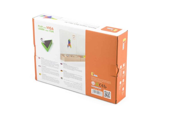Zestaw Logiczny Tangram Drewniany z Kartami Wzorów FSC Viga - 010