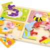 VIGA Drewniane Puzzle Owady 4w1 - 004