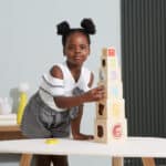 VIGA Drewniana Piramidka Układanka Klocki Sorter Montessori - 010