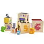 VIGA Drewniana Piramidka Układanka Klocki Sorter Montessori - 011