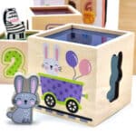 VIGA Drewniana Piramidka Układanka Klocki Sorter Montessori - 013