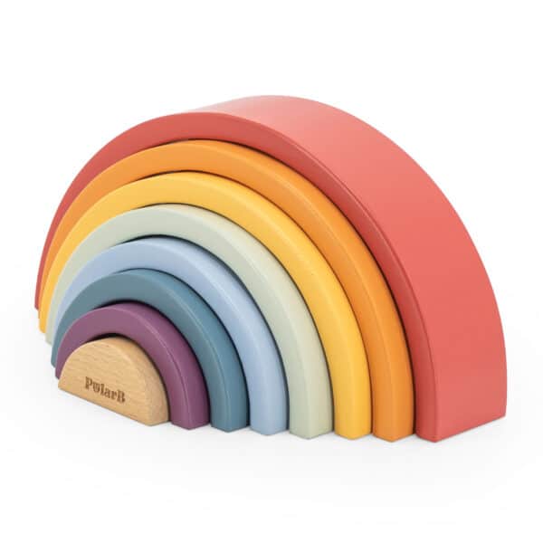VIGA PolarB Drewniana Tęcza Układanka Klocki Kreatywne Montessori - 008
