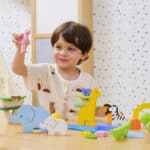 Zestaw Klocków Drewnianych Tropikalna Przygoda Viga 55 el. Montessori - 002