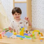 Zestaw Klocków Drewnianych Tropikalna Przygoda Viga 55 el. Montessori - 003