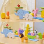 Zestaw Klocków Drewnianych Tropikalna Przygoda Viga 55 el. Montessori - 004